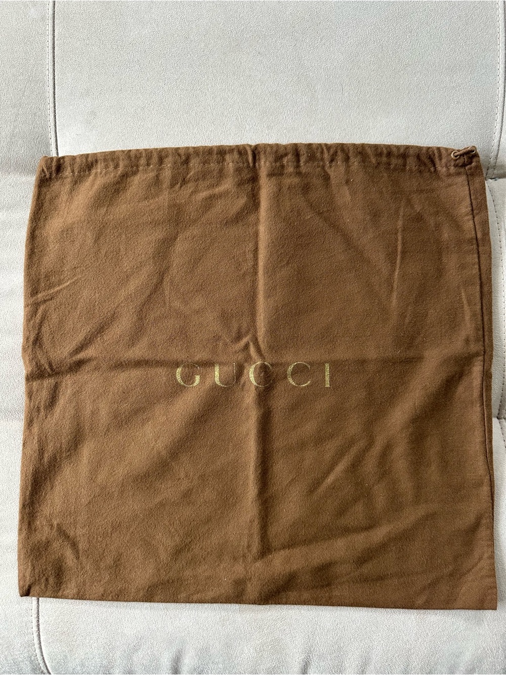 GUCCI Drawstring Dustbag – Brown – Authentic - Size Small/Medium